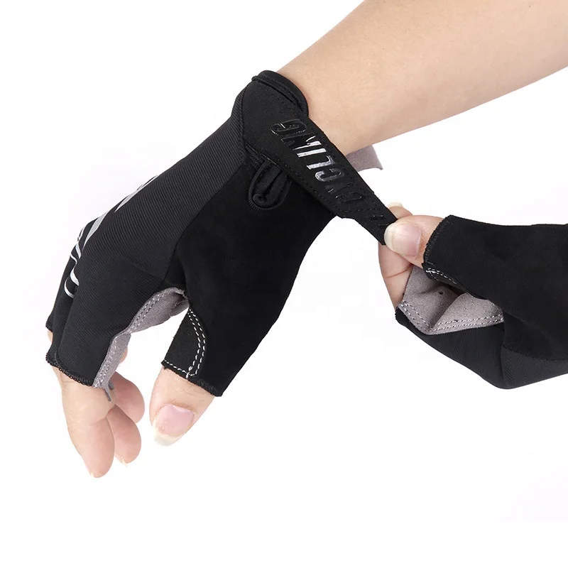  Cross - border fashion cycling gloves half finger men and women in summer shock absorption quick Take it off put on