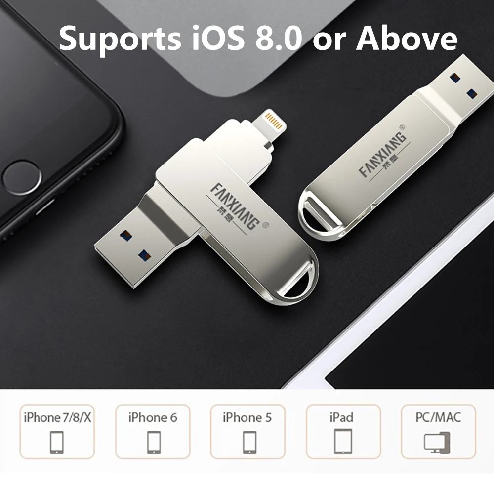 MFI Certified USB Pendrive Storage Memory Stick Flash Drive U Disk OTG USB Flash Drive