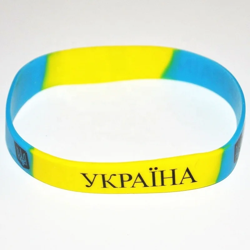 2022 America Russia National Patriotic World Rubber Wristband Gifts Fan Souvenirs Unisex Silicone Band Ukraine Flag Bracelet