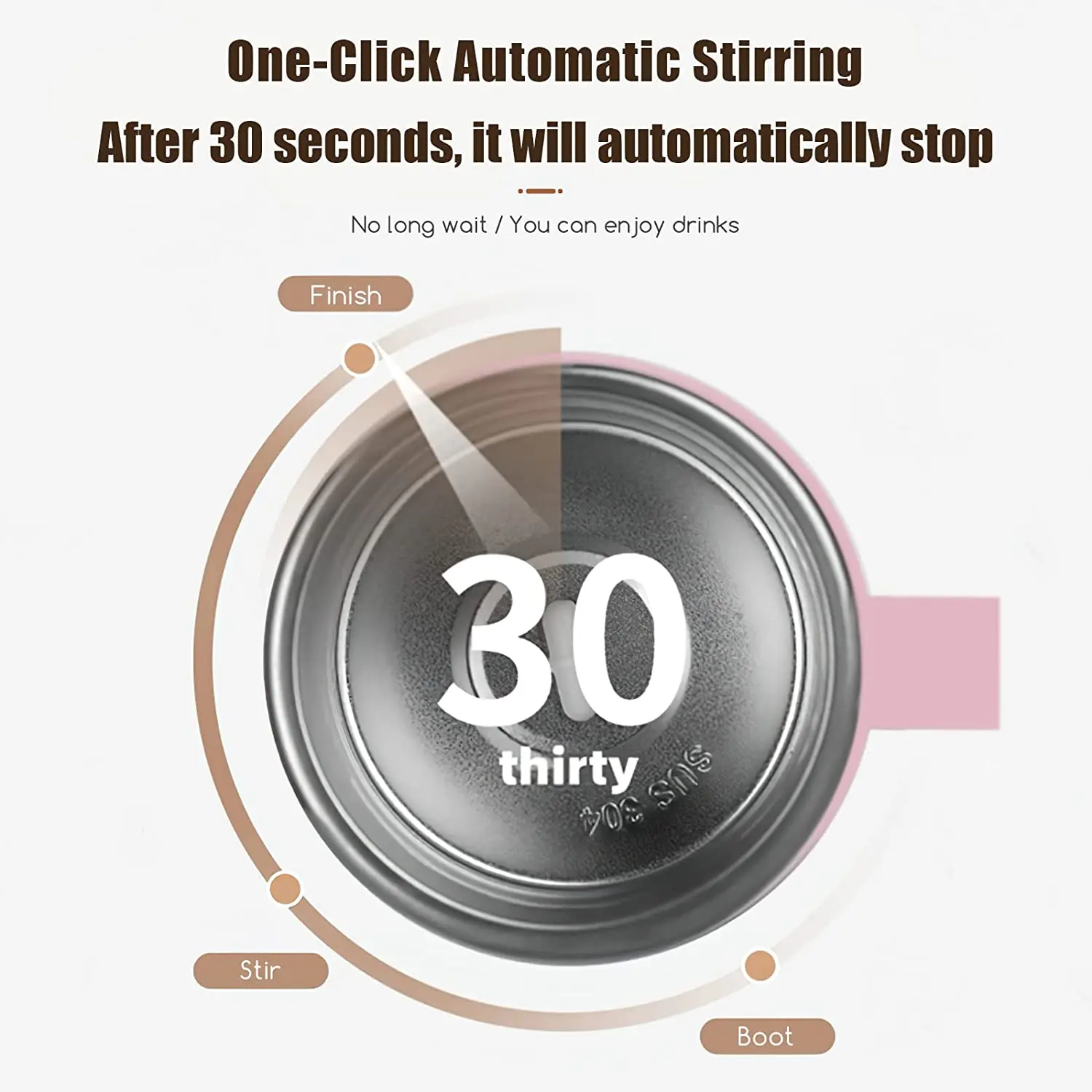 2024 New Arrivals Self Stirring Mug Auto Mixing Coffee Cup Magnetic Stirring Coffee Cup