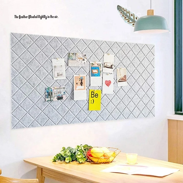 
Bedroom Decoration Durable Photo Wall Felt Notice Board Tiles 
