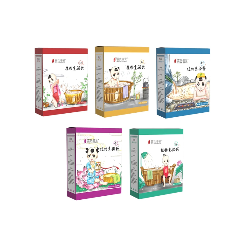 5 видов китайских пакетиков для травяного чая, детская пудра для ванны для холодной и горячей