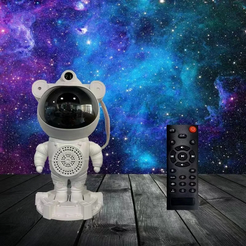 LED Astronaut Projector Lamp Star Galaxy Bedroom Atmosphere Light Bluetooth Speaker With Remote Control For Decoration Ornament