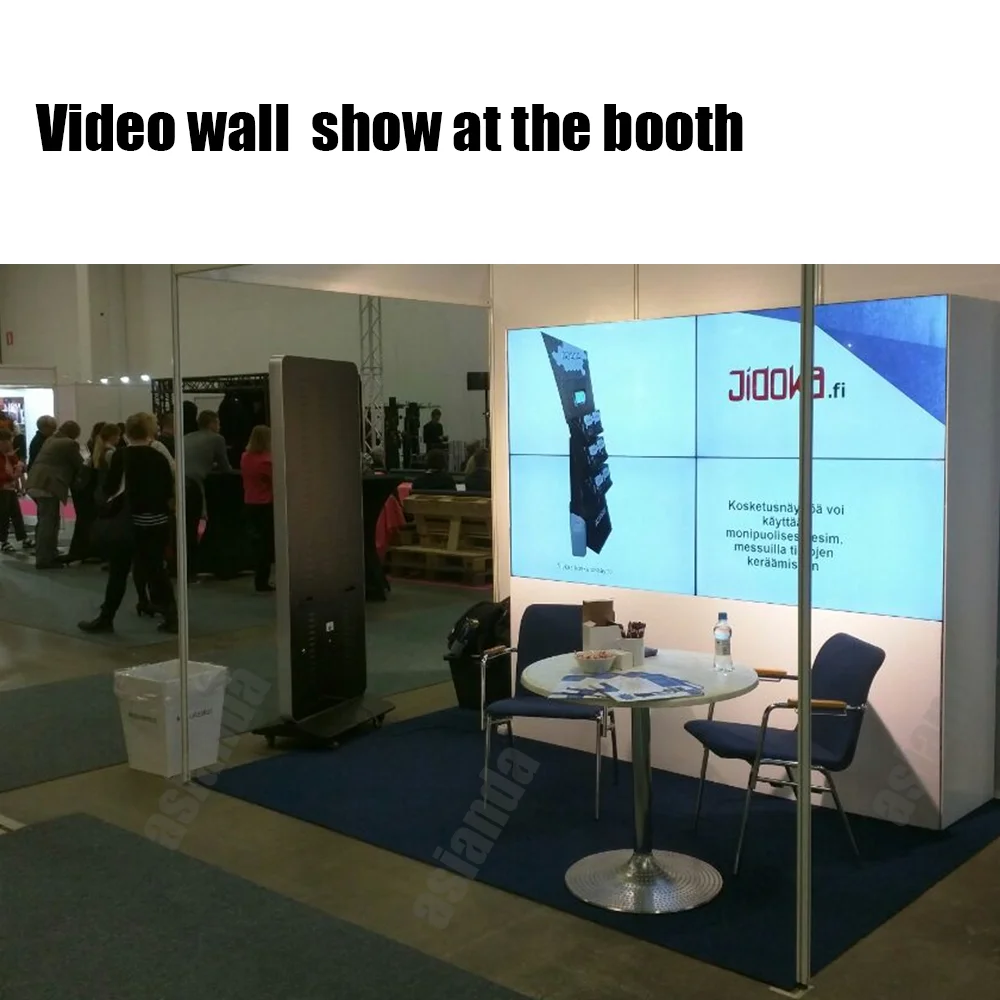 High Definition 55 Inch LCD Video Wall Panel Asianda Advertising Playing Equipment with Supper Narrow Bezel