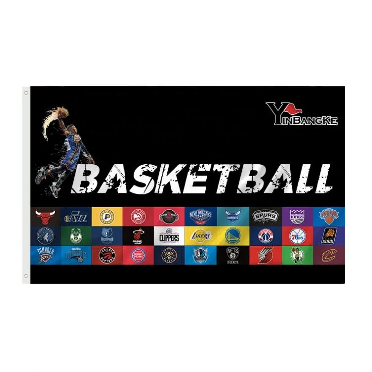 Yinbangke Outdoor Advertising Holidays Polyester Football Club Decoration Custom Flag Banner