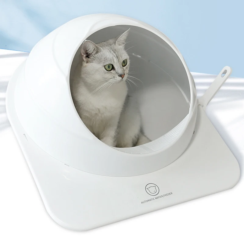 Cats Litter Box Toilet Sandbox Pet Toilet Basin Semi-closed Kitten Anti Splash Litter Box