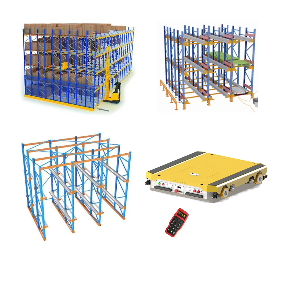 Radio Pallet Shuttle Mover For Smart And Intelligent Warehouse Storage Racking System