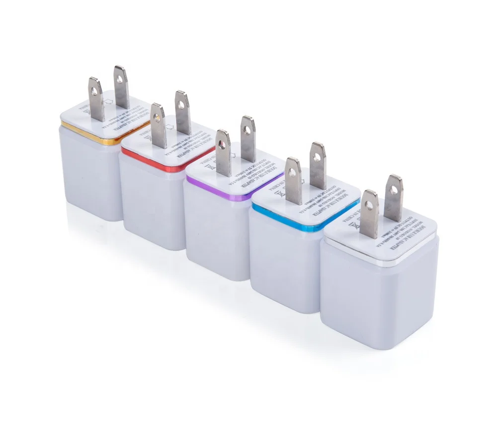 Promotional Custom Logo Travel Charger EU US Plug 5V 2A Dual USB AC Wall Home Charger Power Adapter