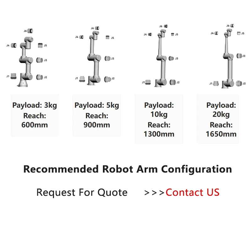 Customized 3kg 5kg 10kg Automation Robotic Arm Manipulator  6 Axis Robot Arm