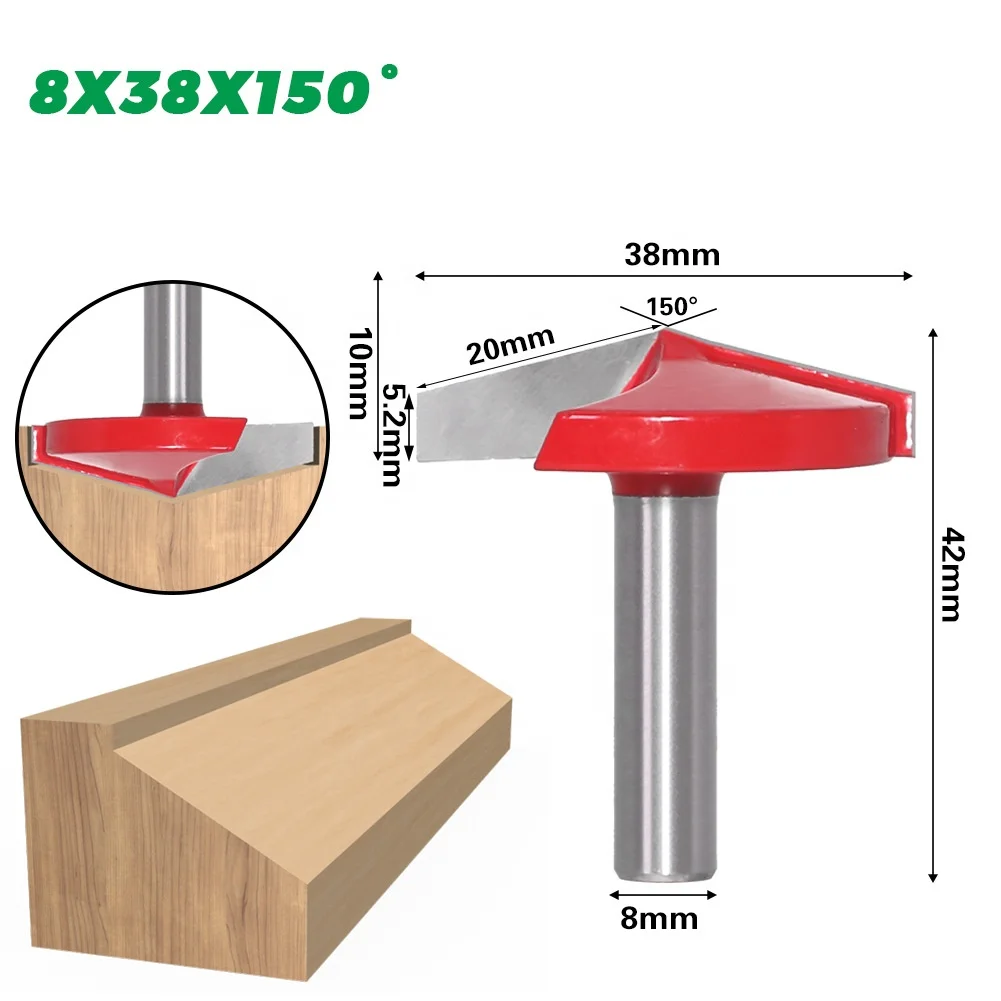 Hot sale 8mm handle 60 90 120 150 degrees Woodworking router bits  V-shaped for wood trimmer engraving tools