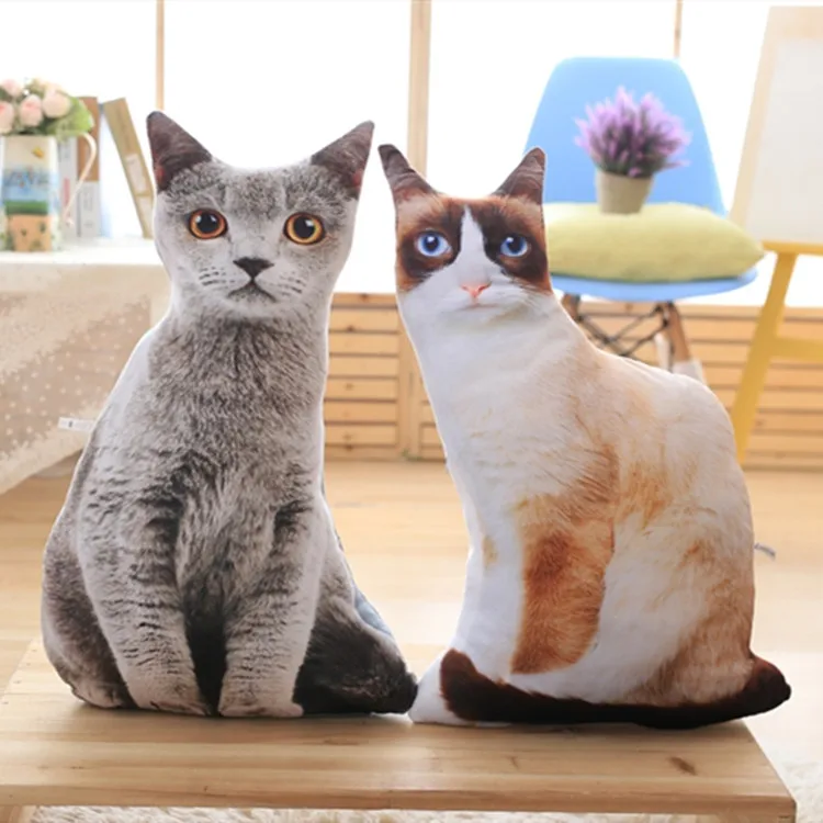 Wholesale Home 3D Animals Shaped 70cm large plush cat pillow animal body pillow cushion