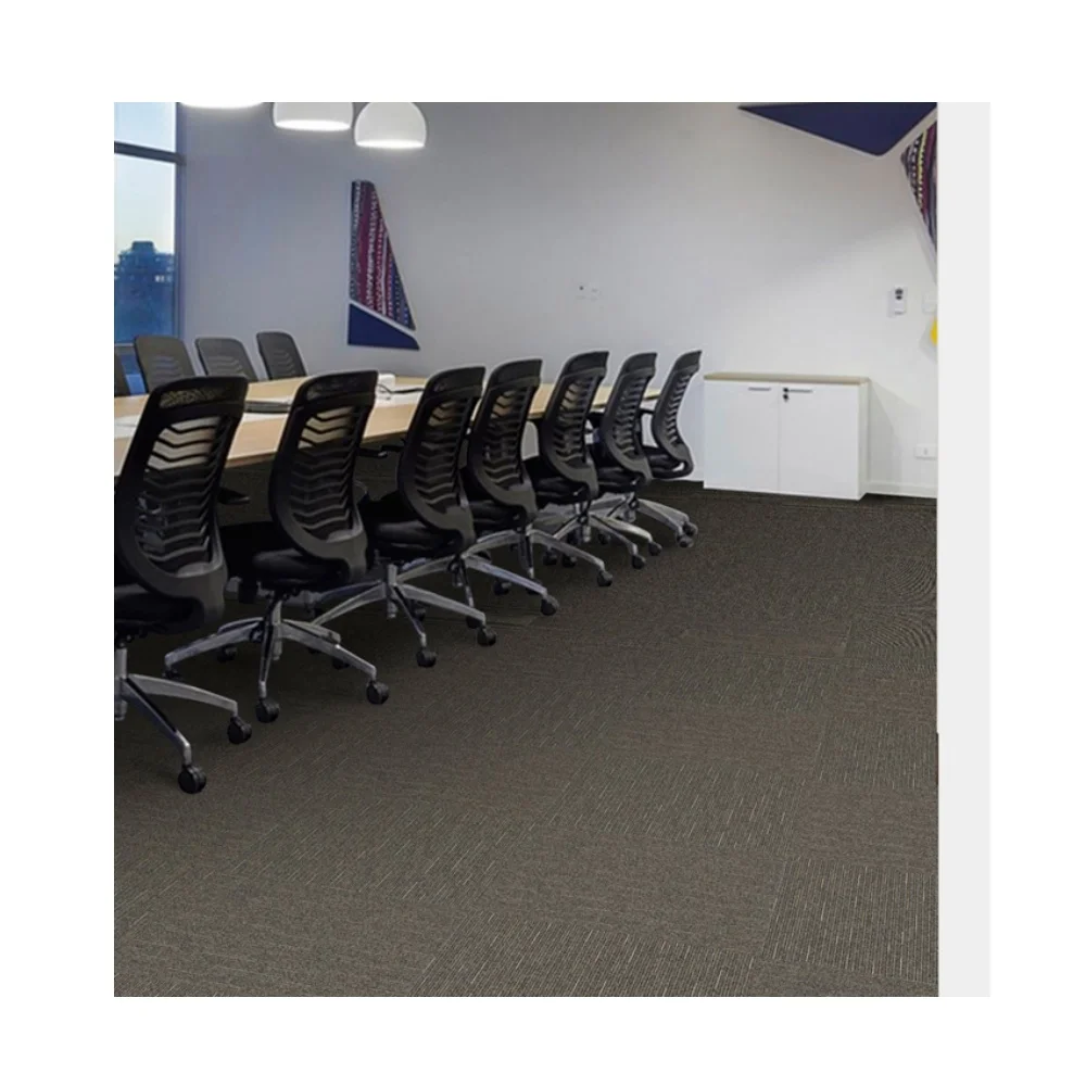 Kaili Luxury Hotel PP Nylon Jacquard Commercial Office Carpet Tiles PVC Floor Square Carpet Qingdao 50x50 Wall-to-Wall Carpets