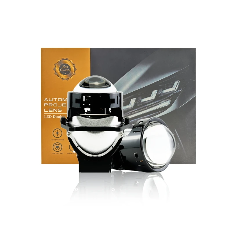 New Design 3.0-Inch Aluminum Laser Lens Headlight 2pcs H4 H7 6000K Color Temperature 12V Volta Left Right Side