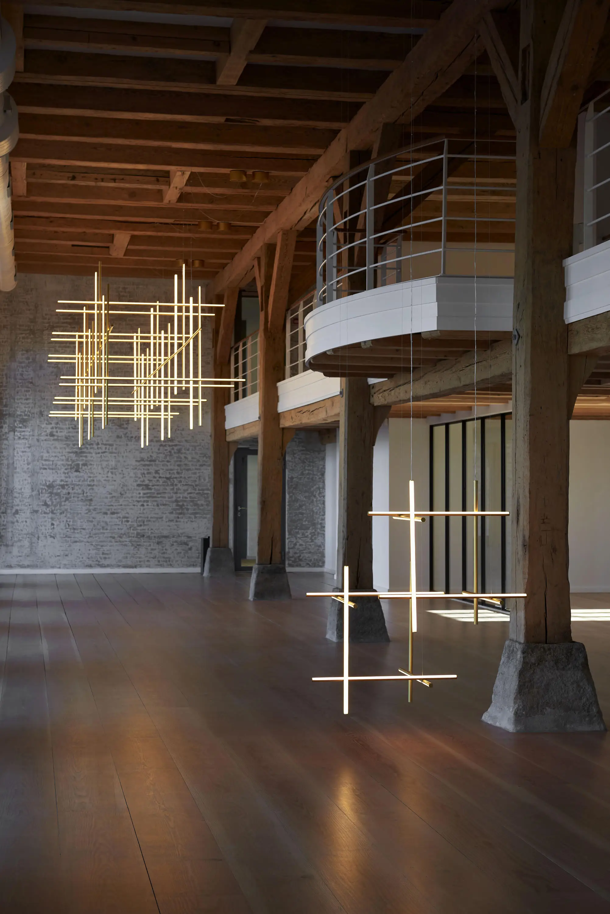 JYLIGHTING Custom Nordic Minimalist LED Pendant Light Gold Chandelier for Hotel Villa Living Room Dining Kitchen Applications