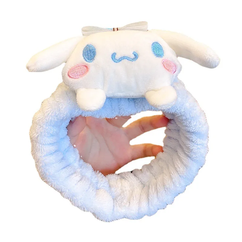 Kawaii Cinnamoroll моя мелодия Kuromi Plushie бант повязка на голову Sanrioed аниме каваи макияж мыть волосы кольцо аксессуары