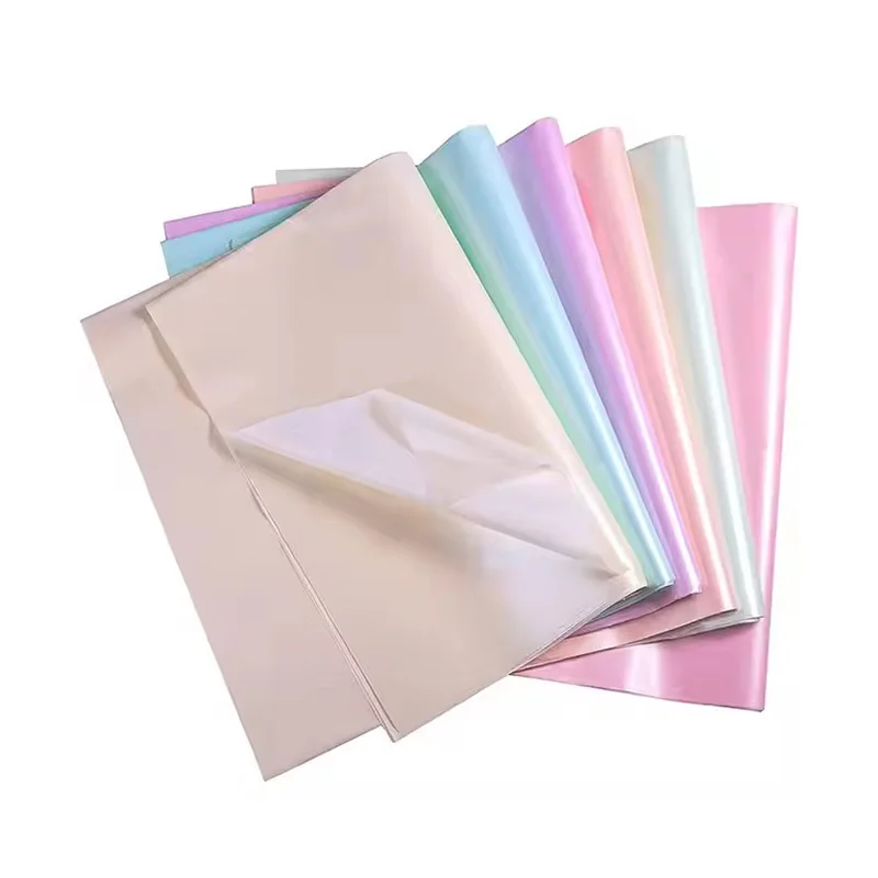 Waterproof Uncoated Pearl Tissue Paper for Print Round Flower Bouquet Inner Lining Packaging Floral Wrapping Paper