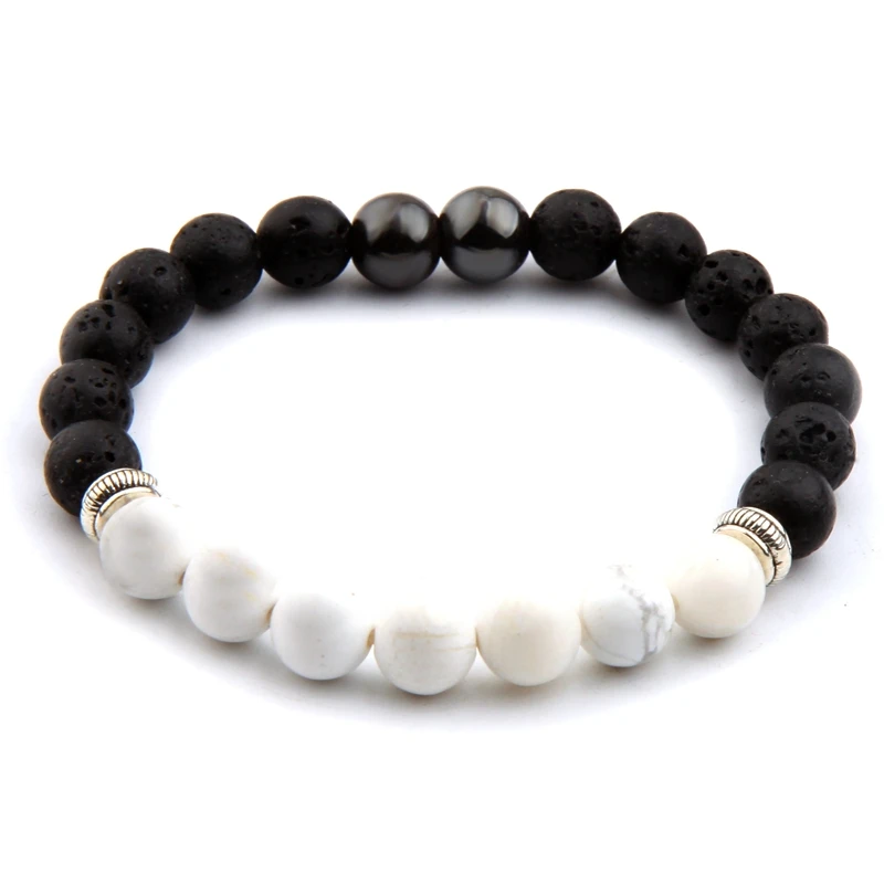 Wholesale lava bead magnetic hematite jewelry bracelet