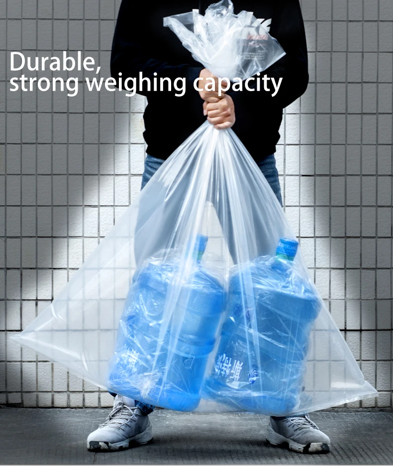 Lightweight Flat Open End Large Clear Plastic Poly Bags for Food Storage Packaging