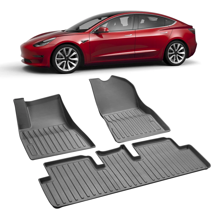 Vehicle Rear Cargo Liner Trunk Tray Floor Mat for Tesla Model 3 2018-2019