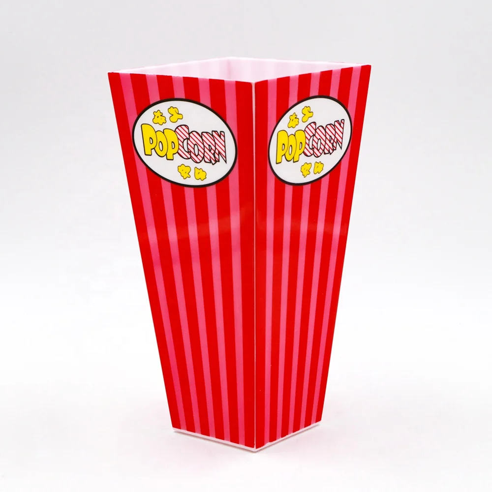 Full sizes popcorn bucket  food container cup plastic popcorn cup cheap price for packing