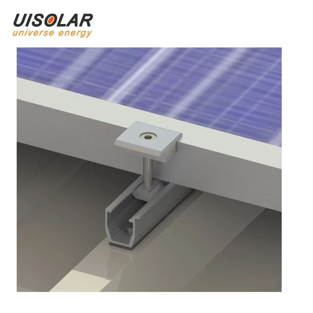 UISOLAR Easy to Install PV Solar Panel Mounting System Aluminum Rail Mini Short Solar Rail for Tin Roof