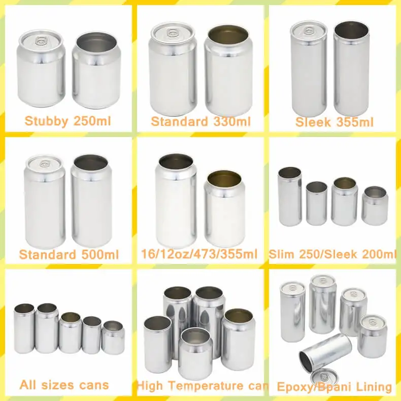 Beer Can 500ml 473ml 330ml Standard Empty Custom Printed Aluminum Beer 500ml Cans