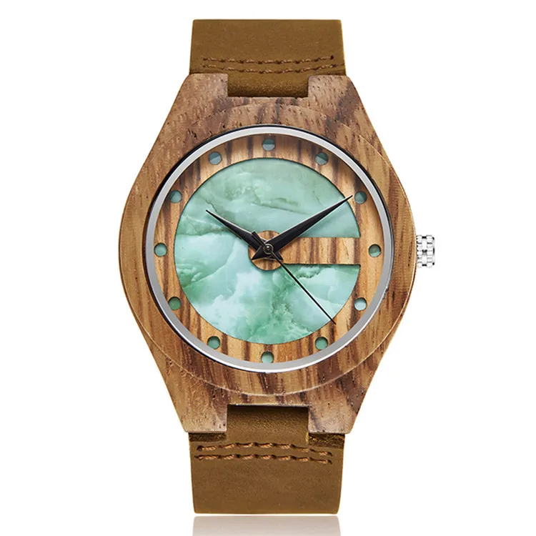 
Unique New Design Originality Dial Wood Wristwatch Wholesale Price Leather Strap Reloj Para Hombre Madera Made In PRC 