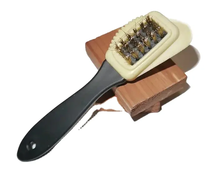 Hot sale copper Suede and Nubuck 4-Way shoe brush