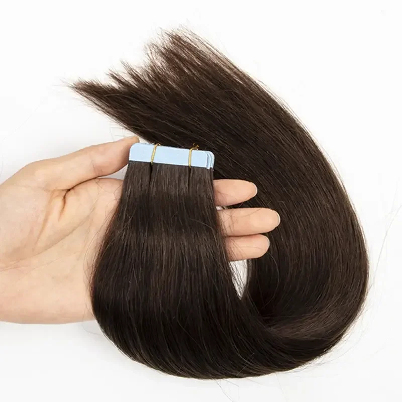 Invisible Tape in Hair Human Extension Natural Remy Tape in European 18 to 22 Seamless Skin Weft Real Human Hair Extension