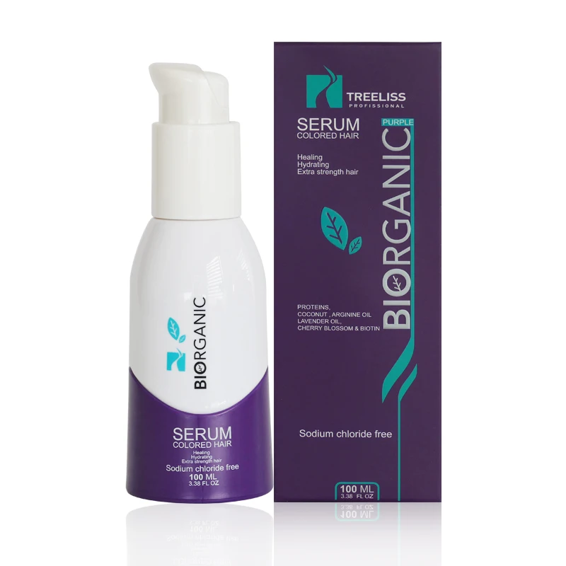 Color Enhance TREELISS Hair Oil Serum BIORGANIC Lavender Arginine Coconut Oil Enhance Hair Shine Ultra Smooth Sulfate Free
