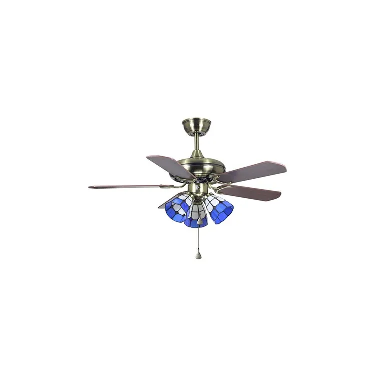 Glass Cover Bedroom Living room Classic Style Remote Control Ceiling Fan Lighting Lamp For Indoor Use