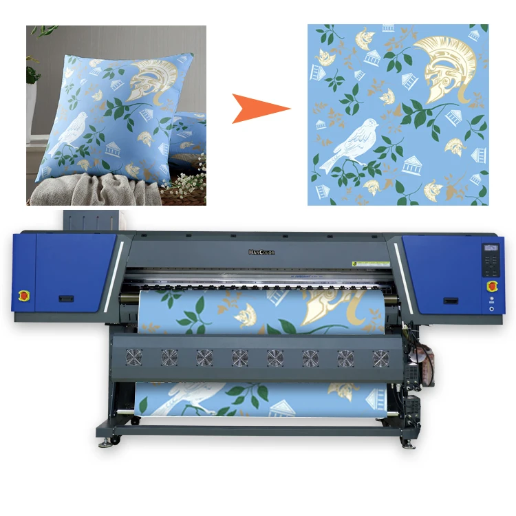 Best sales 1.9m sublimation textile printing machine 4/6 printer heads i3200 for printing curtain
