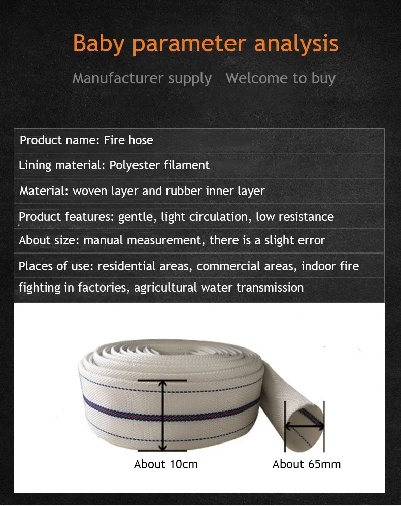 Extinguisher 3 Inch Used Reel Price Fighting 1 With Couplings Spray Jet Nozzle Double Jacket Valve 2 Duraline 2.5 Fire Hose