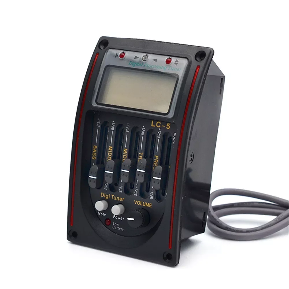 EQ LC-5 Hot sale  LED guitar pickup with tuner with LED screen Guitar EQ Pick up