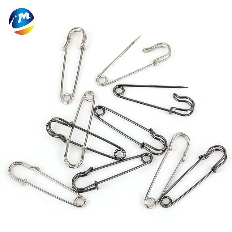 custom different sizes cloth silver metal safety pins stainless sewing safety pin with removable head