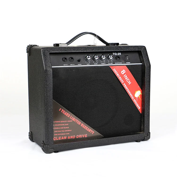 Hot sales High Quality 25W Professional Bass Guitar Amplifier Acoustic / Electric Guitar Speaker