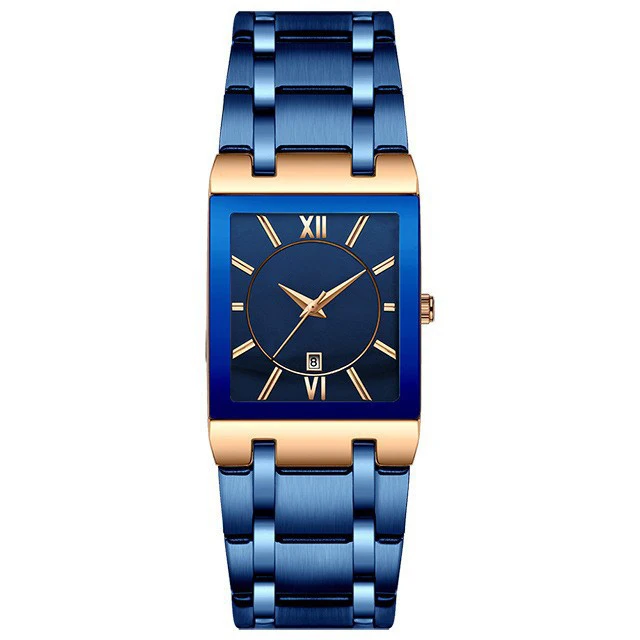 Fashion Waterproof Stainless Steel Wrist Watch Oem Private Label Luxury Men Gold Square Quartz Watches