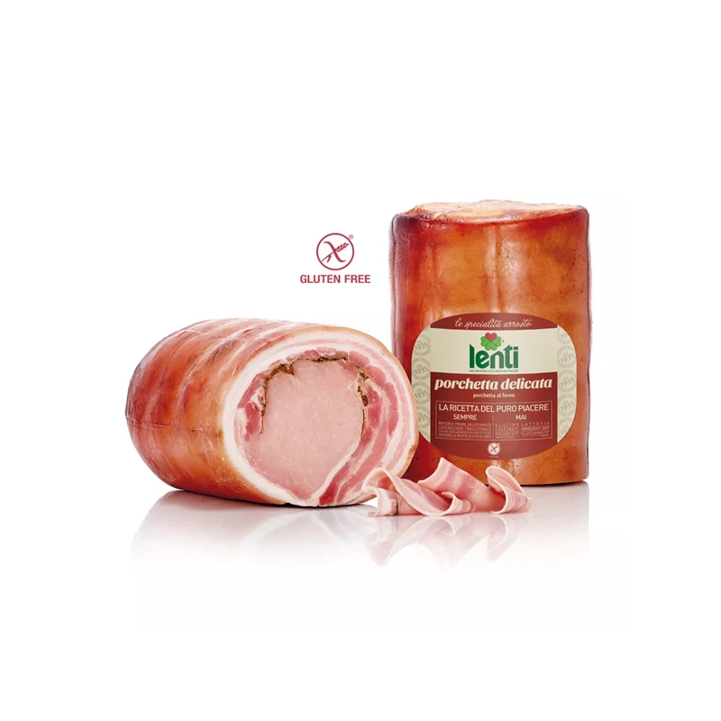 Поджаренная поршетта из свиной духовки, произведенная в Италии, произведена в оригинальном рецепте, 4,5-5,5 кг