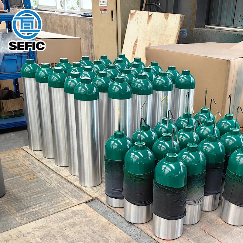 Factory DOT MD/ME Sizes Portable Empty New Aluminum Gas Cylinder Filling O2 Medical Oxygen Cylinders