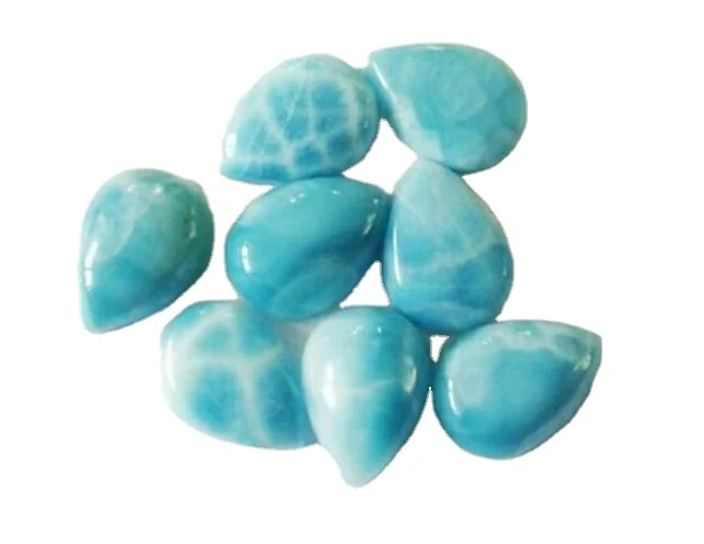 
 Натуральный Лазурит Ларимар кабошон свободные драгоценные камни грушевидная форма драгоценный камень гладкий и плоский задний Ларимар драгоценный камень  