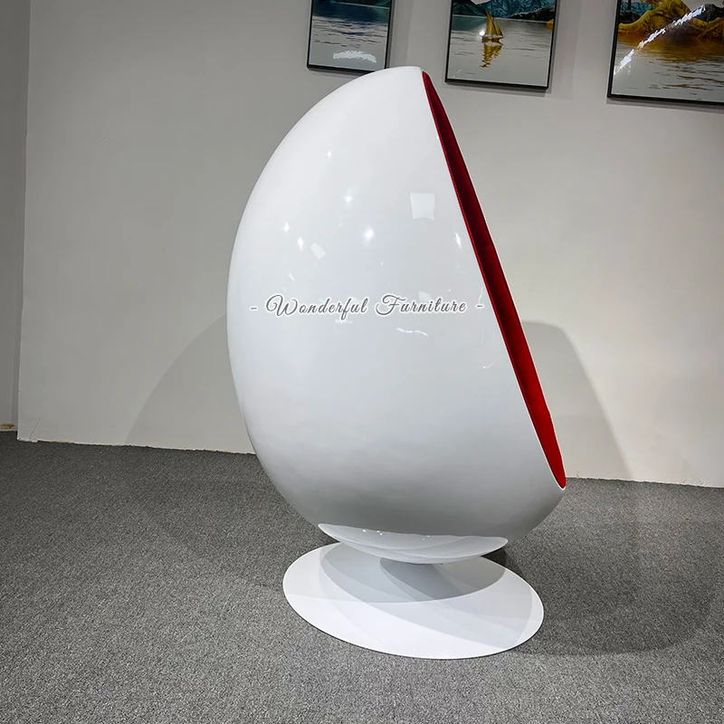 New Model Fashion Luxury European Style Egg Pod Chair Luxury Swing With Stand Fiber Glass Egg Chair