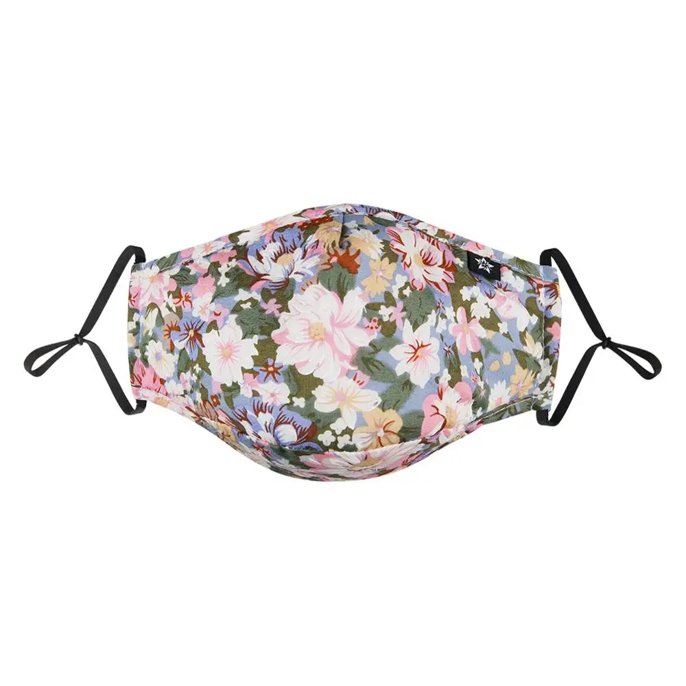 
С цветочным принтом для девочек-подростков; Ручных щит с 4-мя сменными фильтрами из 5 слоев моющиеся рот cover up 