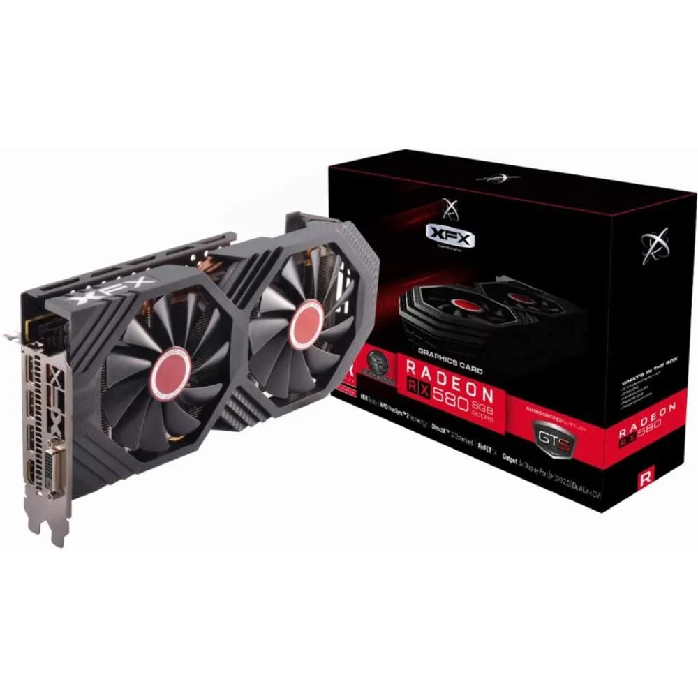 
 Креативный дизайн 256 бит памяти Xfx Rx580 8 Гб игровые видеокарты для рабочей станции компьютерных игр  