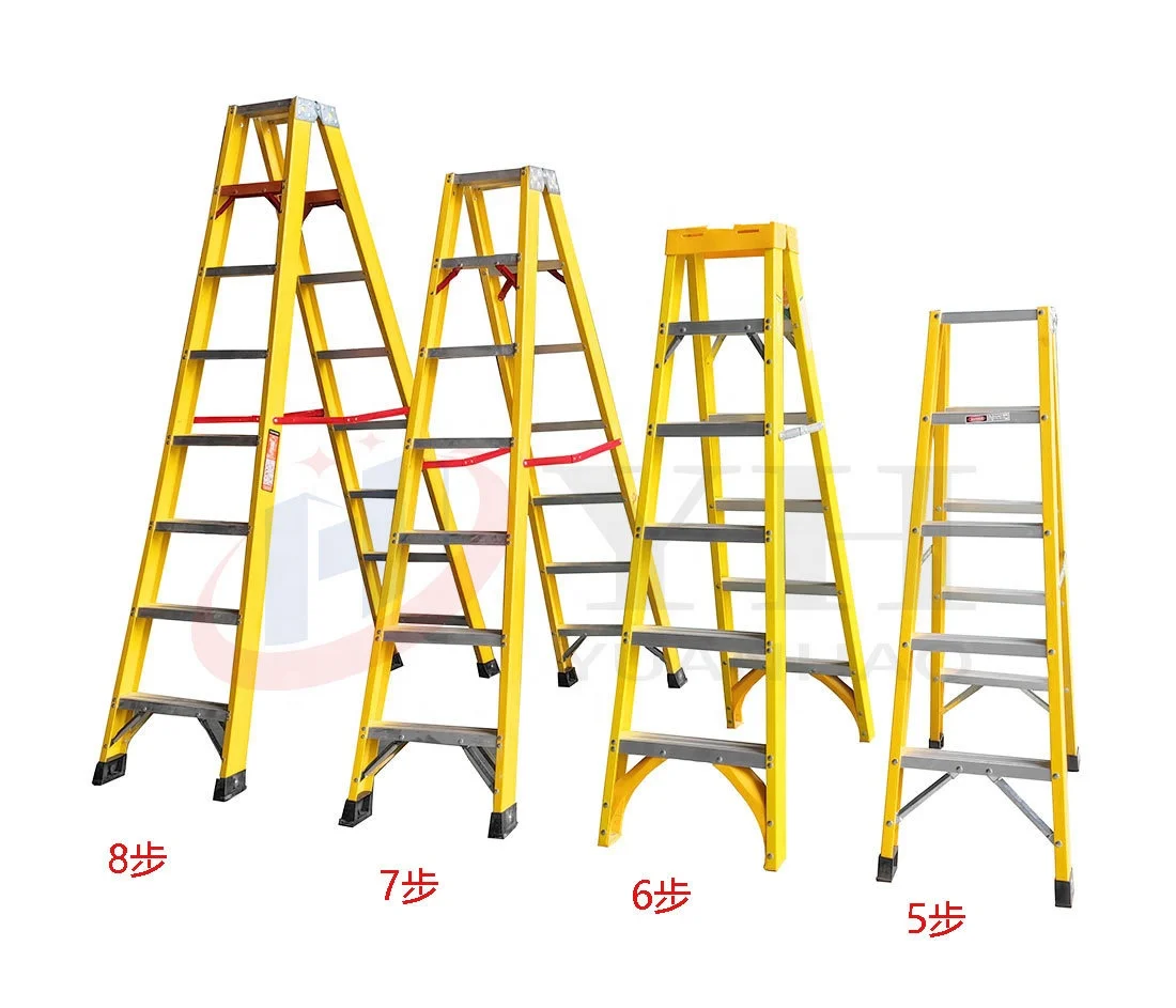 Fiberglass insulated ladder electrician maintenance herringbone ladder power construction engineering ladder