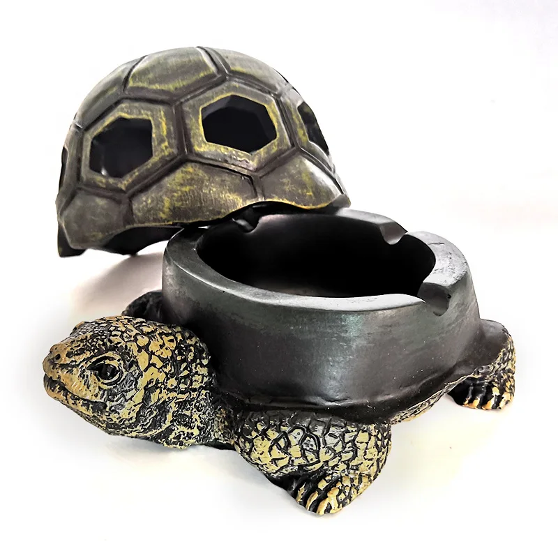 Wholesale Hot Selling Smoking Accessories Tortoise Cigarette With Cover Ashtray Bracket