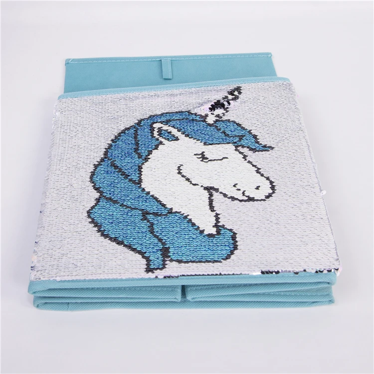 Hot Sell Pp Fabric Foldable Shoe Kids Organization Cartoon Pattern Toy Storage Box