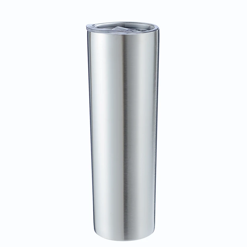 
Large capacity 30oz skinny tumbler straight double wall stainless steel vacuum insulated skinny tumblers with slide lid 