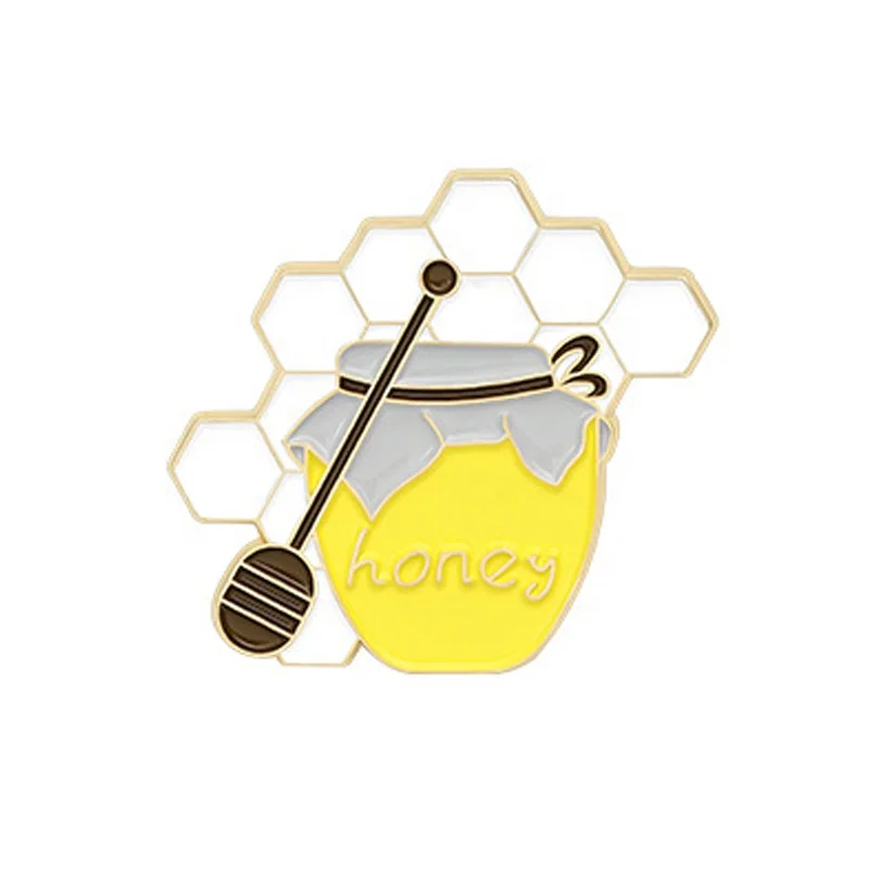 Unique Design Wholesale Factory Price Yellow Bee Lovely Charming Gold Plated Fashion Lapel Pins