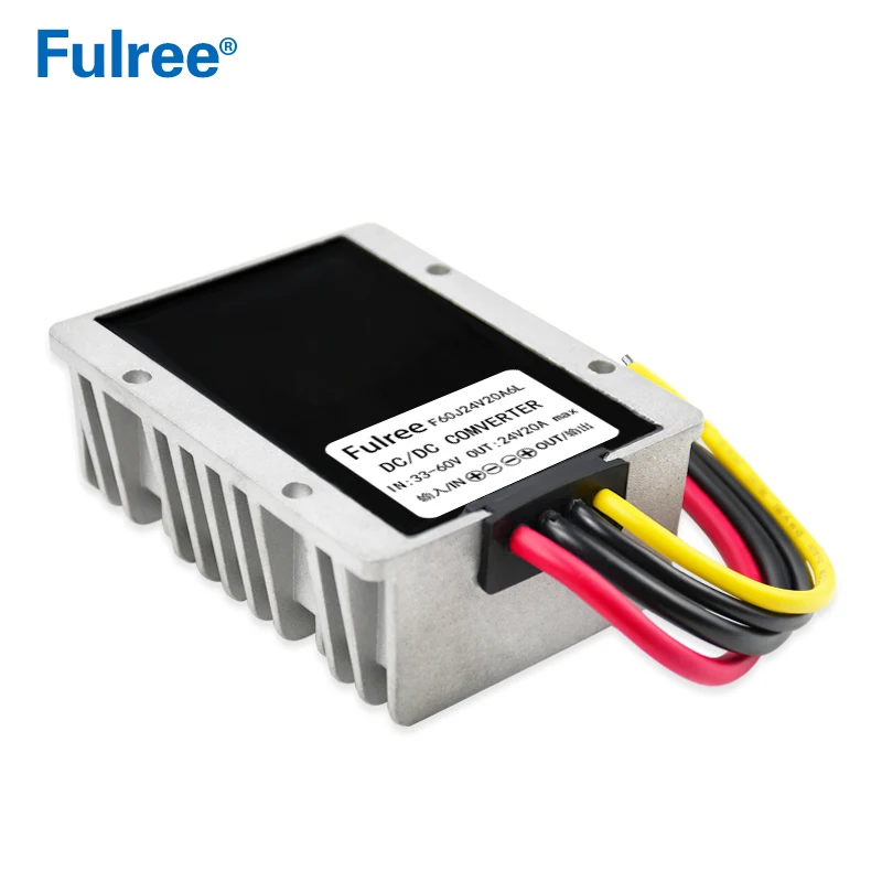 36V 48V 60V 72V DC to 24V 20A 480W DC Step Down Power Converter 36 48 60 72 Volt to 24 Volt Buck Voltage Regulator