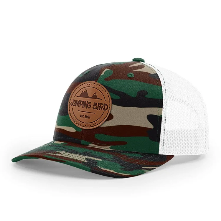 hengxing Custom Embroidery Logo Animal Patch Fitted Baseball Caps Camo Gorras Original Trucker Hat 112 Trucker Hat